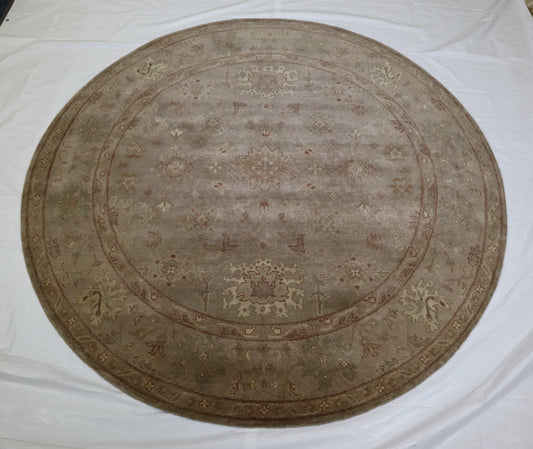 Round Rug, Persian Rug, Hand Knotted Rug, Wool Rug