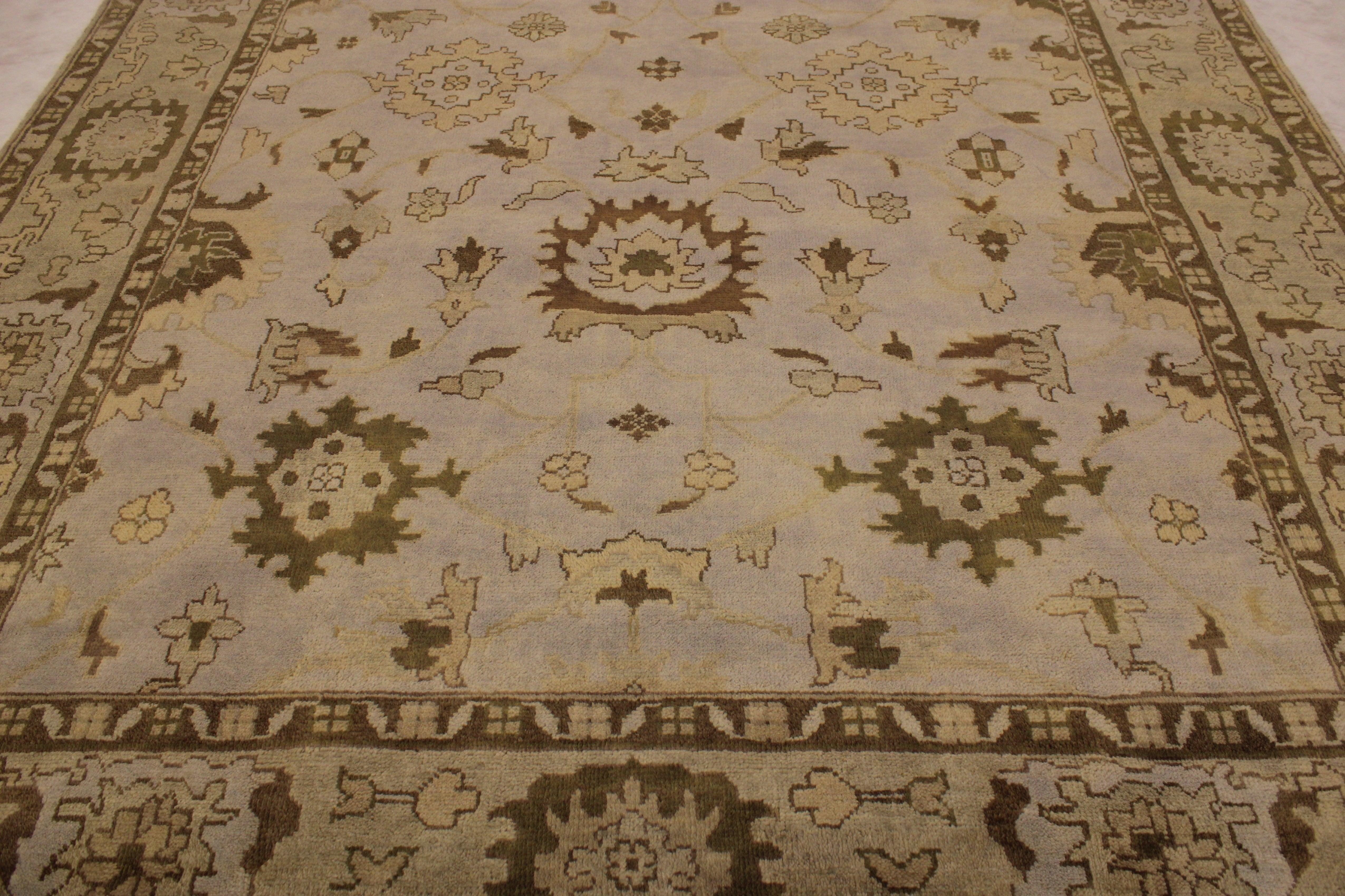 Oushak Rug, Hand Knotted Wool Rug, Types Of Oriental Rugs, 8x10 Area Rugs