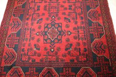Tribal Rug, Afghan Rug, Hand Knotted, Red Rug