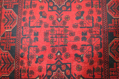 Tribal Rug, Afghan Rug, Hand Knotted, Red Rug