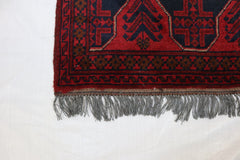Tribal Rug, Afghan Rug, Hand Knotted, Red Rug