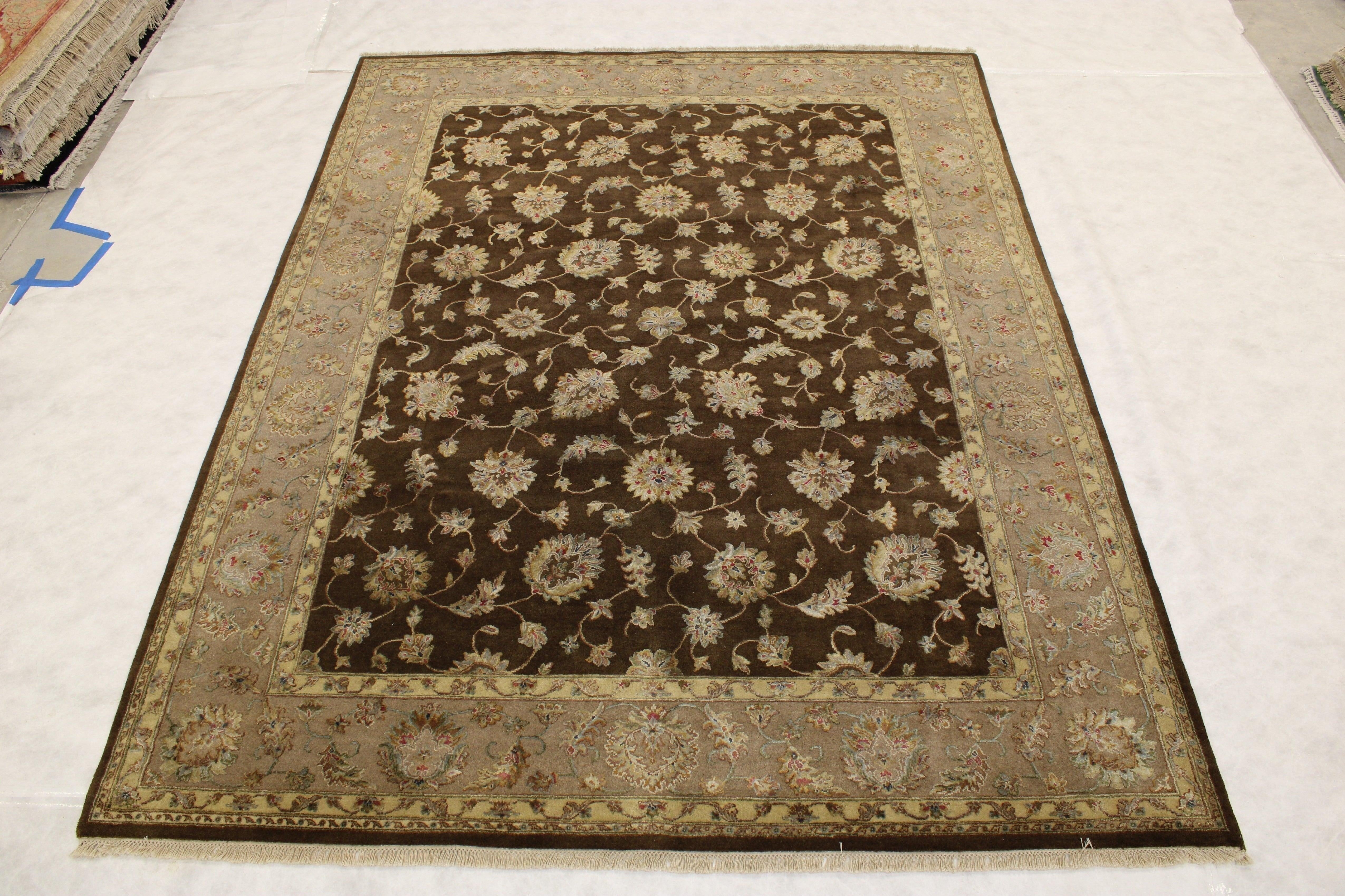 Persian Design Rug, Silk Flower Rug, Neutral Rugs, Living Room Rug