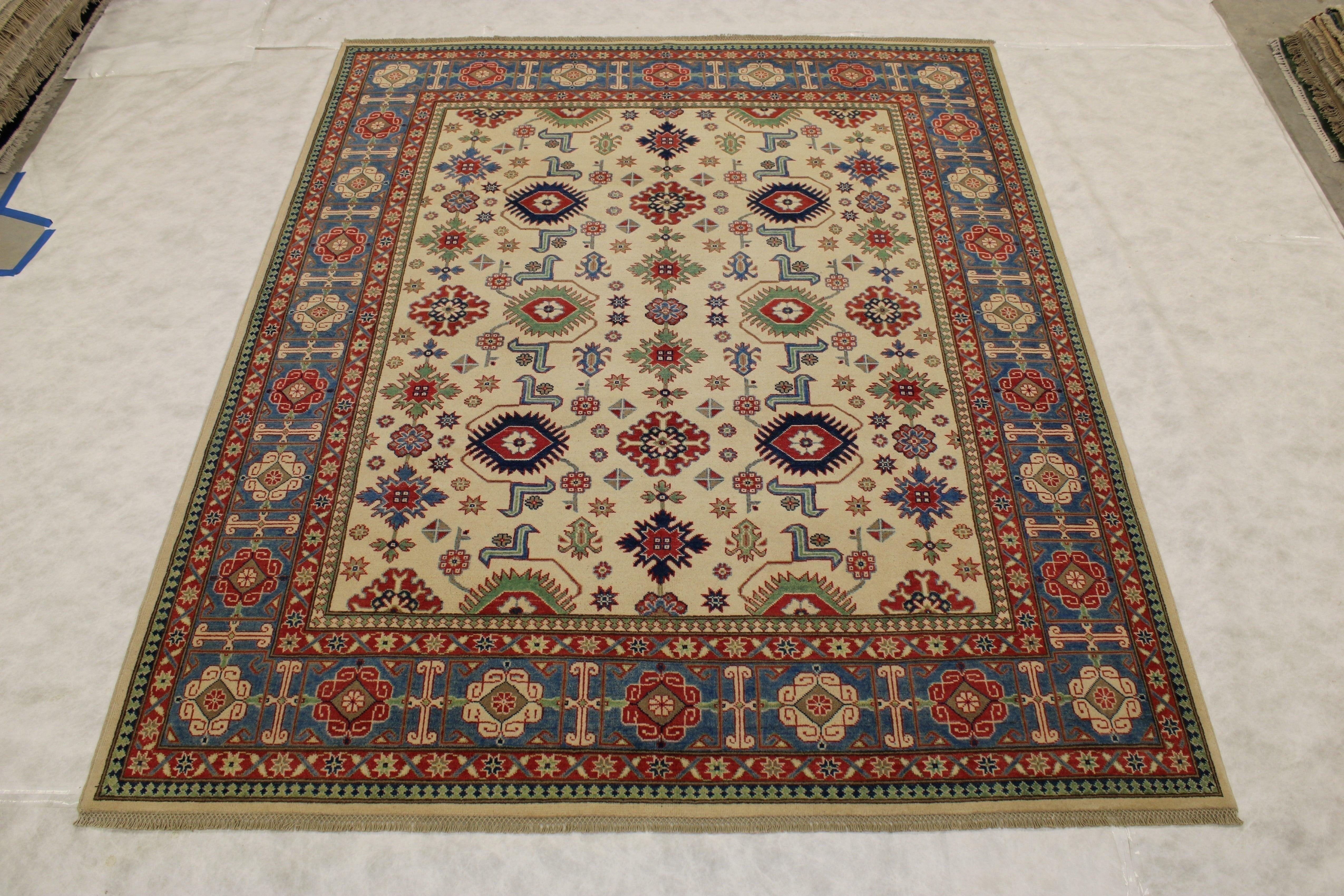 Kazak Rugs, Multicolored Rug, Afghanistan Rugs, Area Rug Sizes, 8x10 Rugs