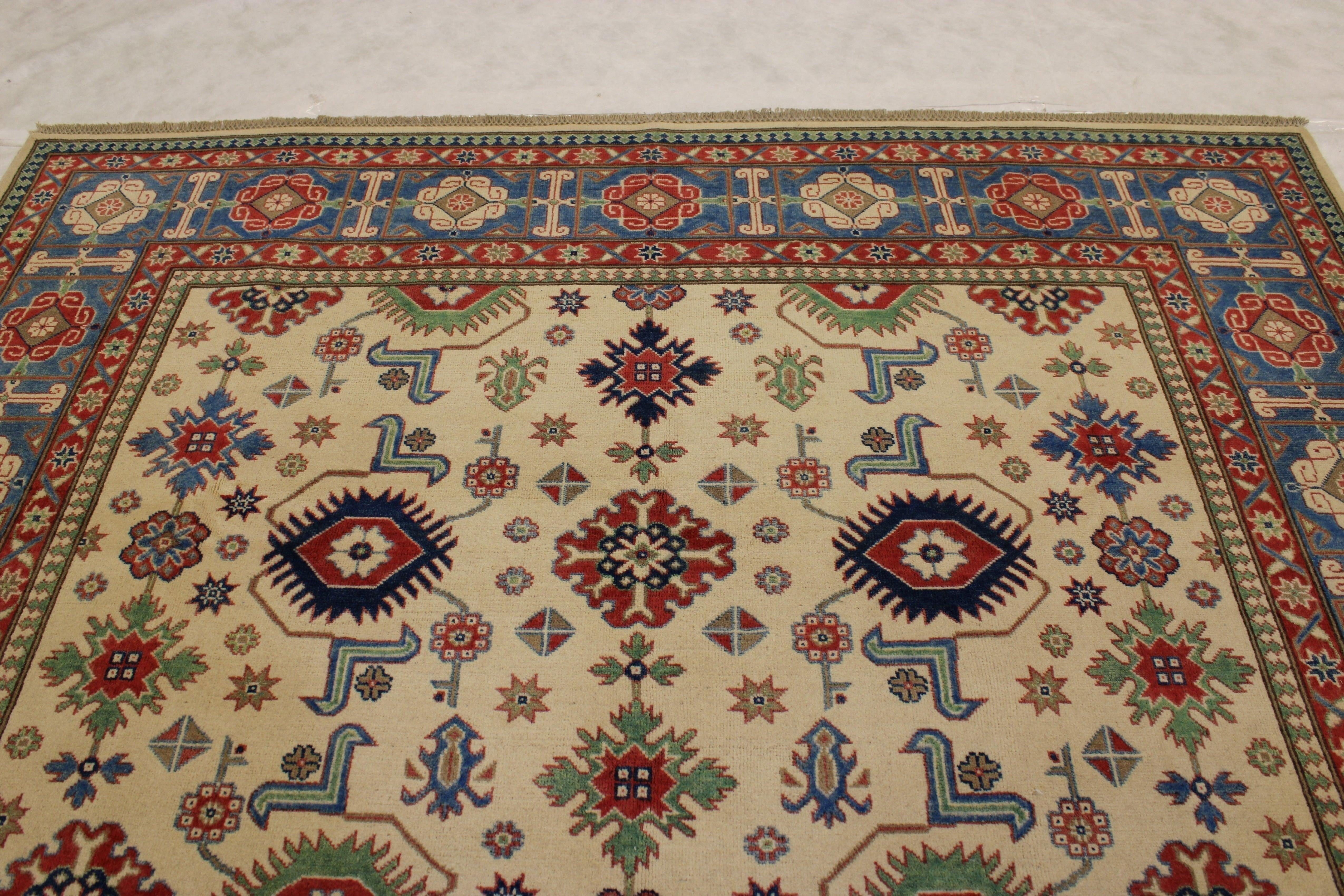 Kazak Rugs, Multicolored Rug, Afghanistan Rugs, Area Rug Sizes, 8x10 Rugs