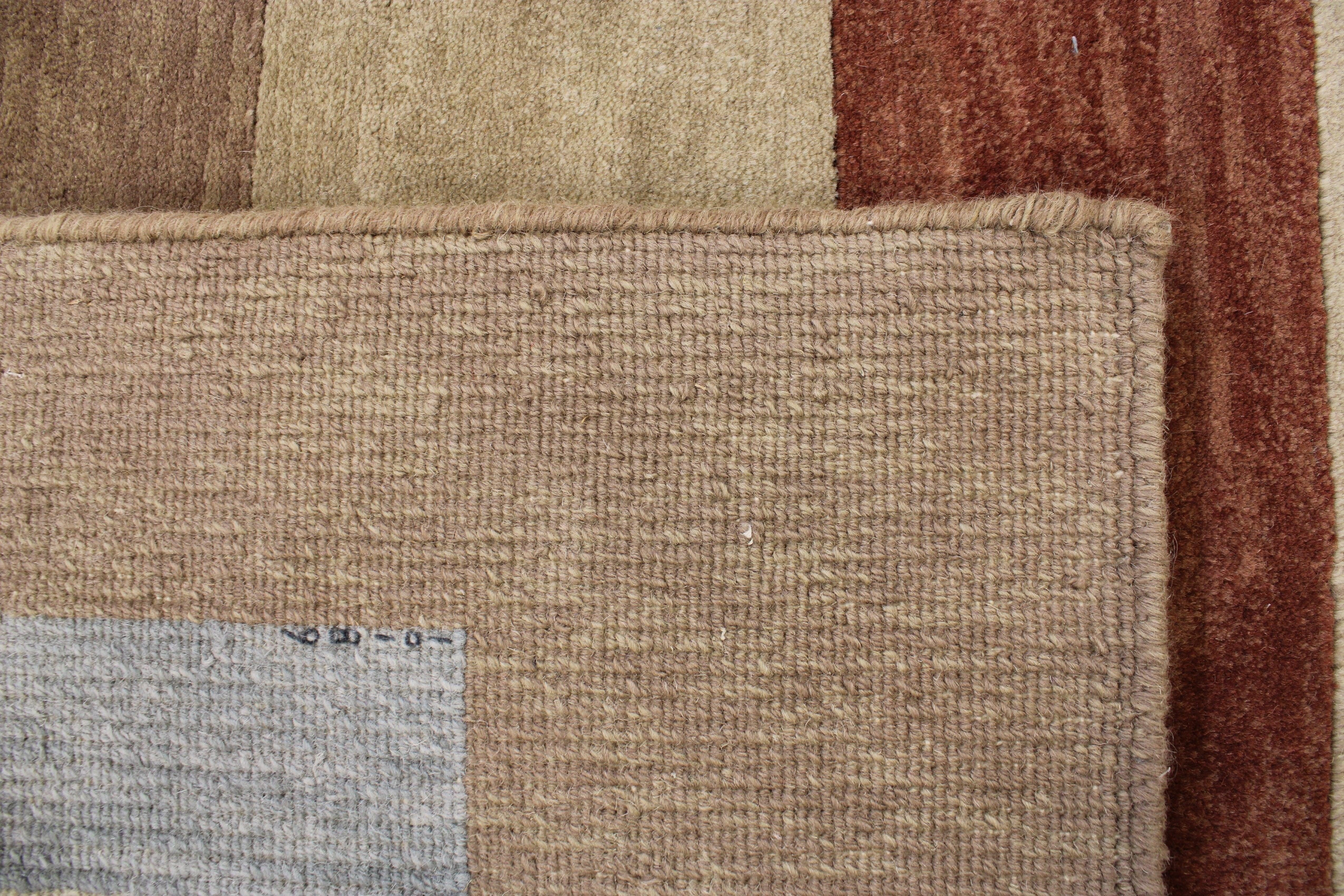 Indo Nepal Rug, Multicolored, Hand Knotted Rug, How Big Is 8x10