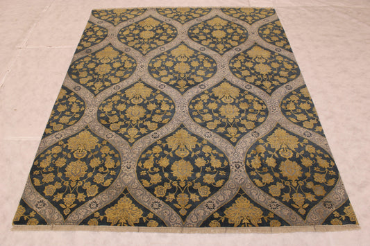 Multicolored Rug, Persian Rugs, Silk Flower Rug, Area Rug In Bedroom, 8x10 Rugs