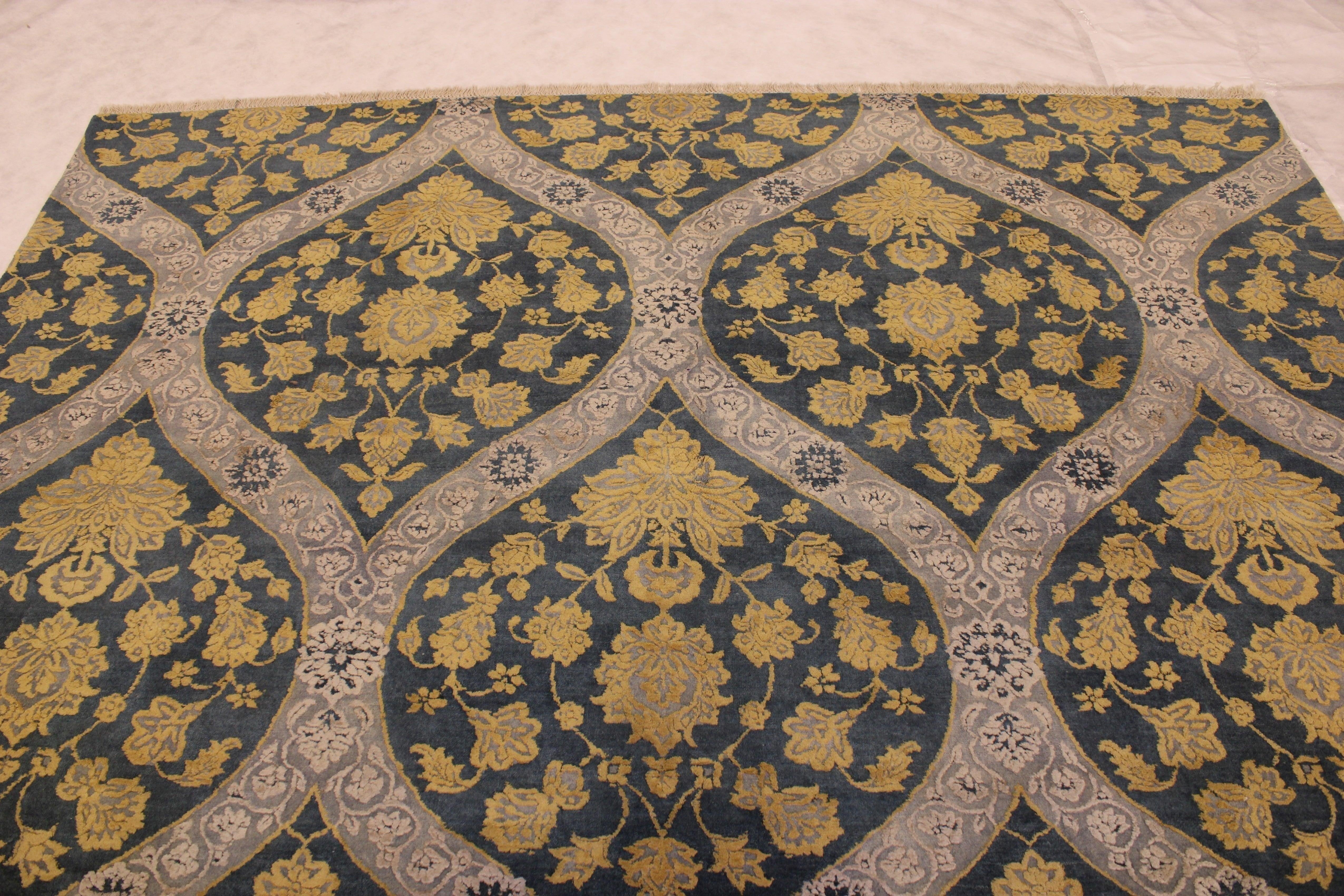 Multicolored Rug, Persian Rugs, Silk Flower Rug, Area Rug In Bedroom, 8x10 Rugs