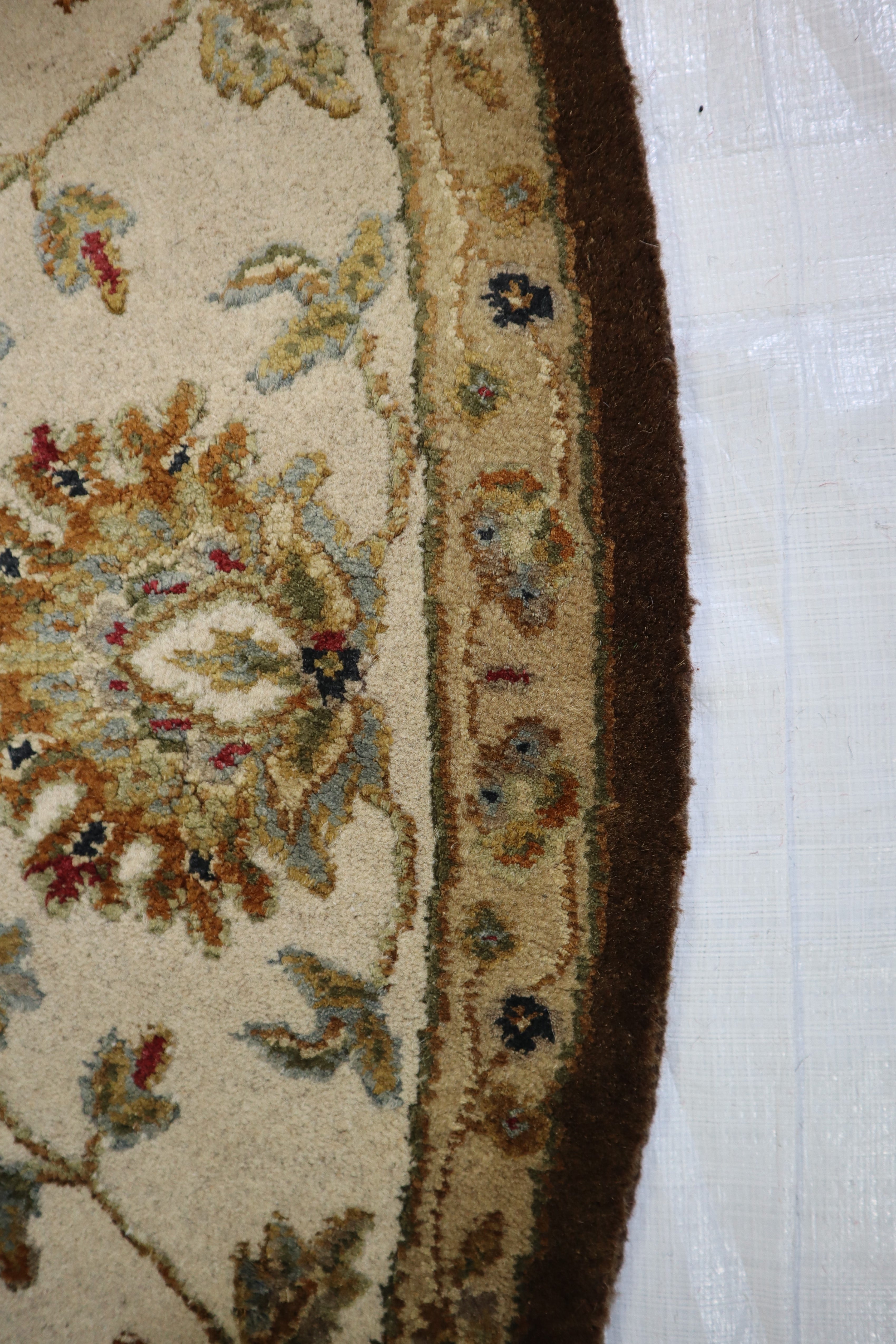 Persian Rug, Round Rug, Silk Flower, Authentic Rugs