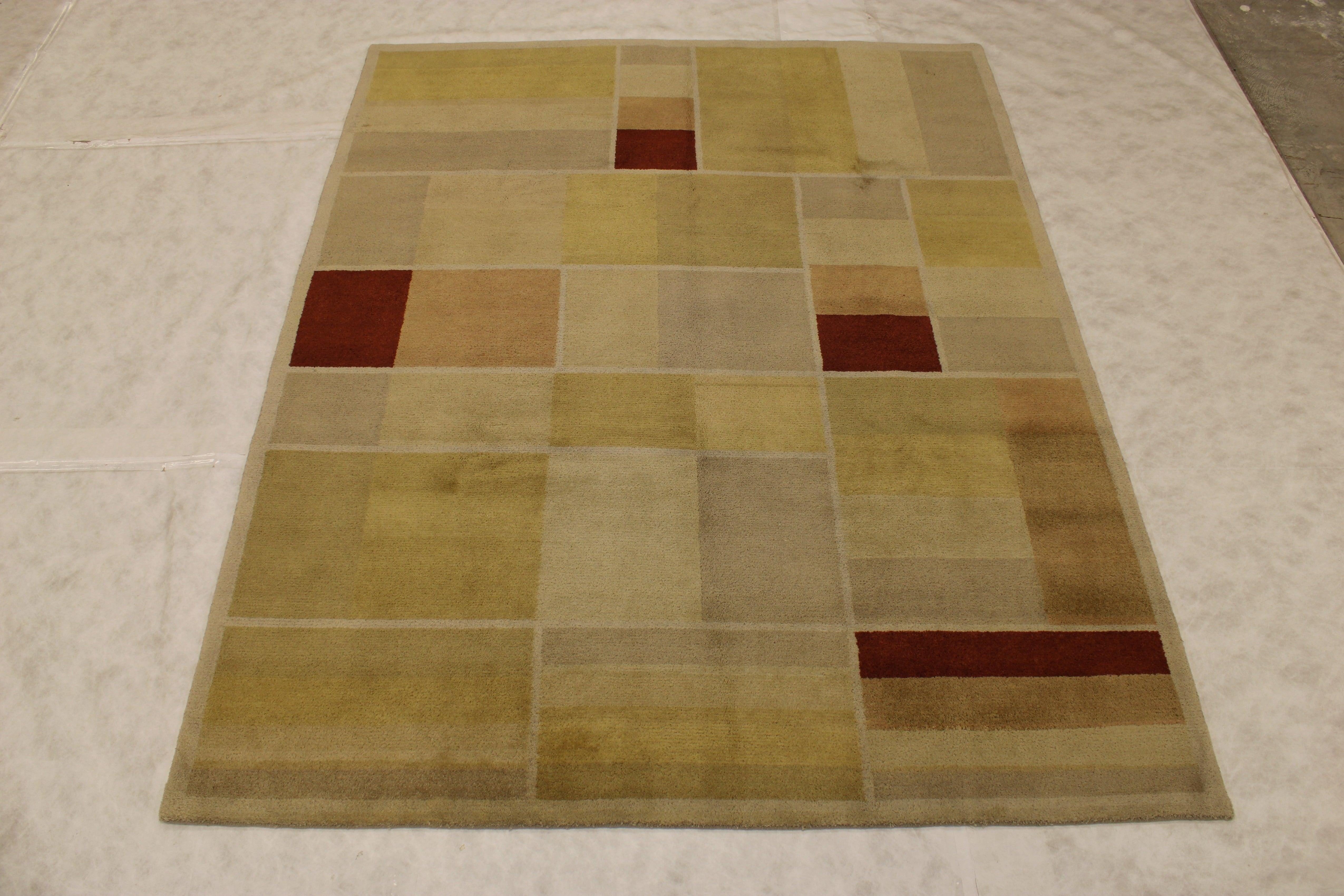 Hand Knotted Rug, Multicolored Rug, Indian Rug, Living Room Rug, Bedroom Rug