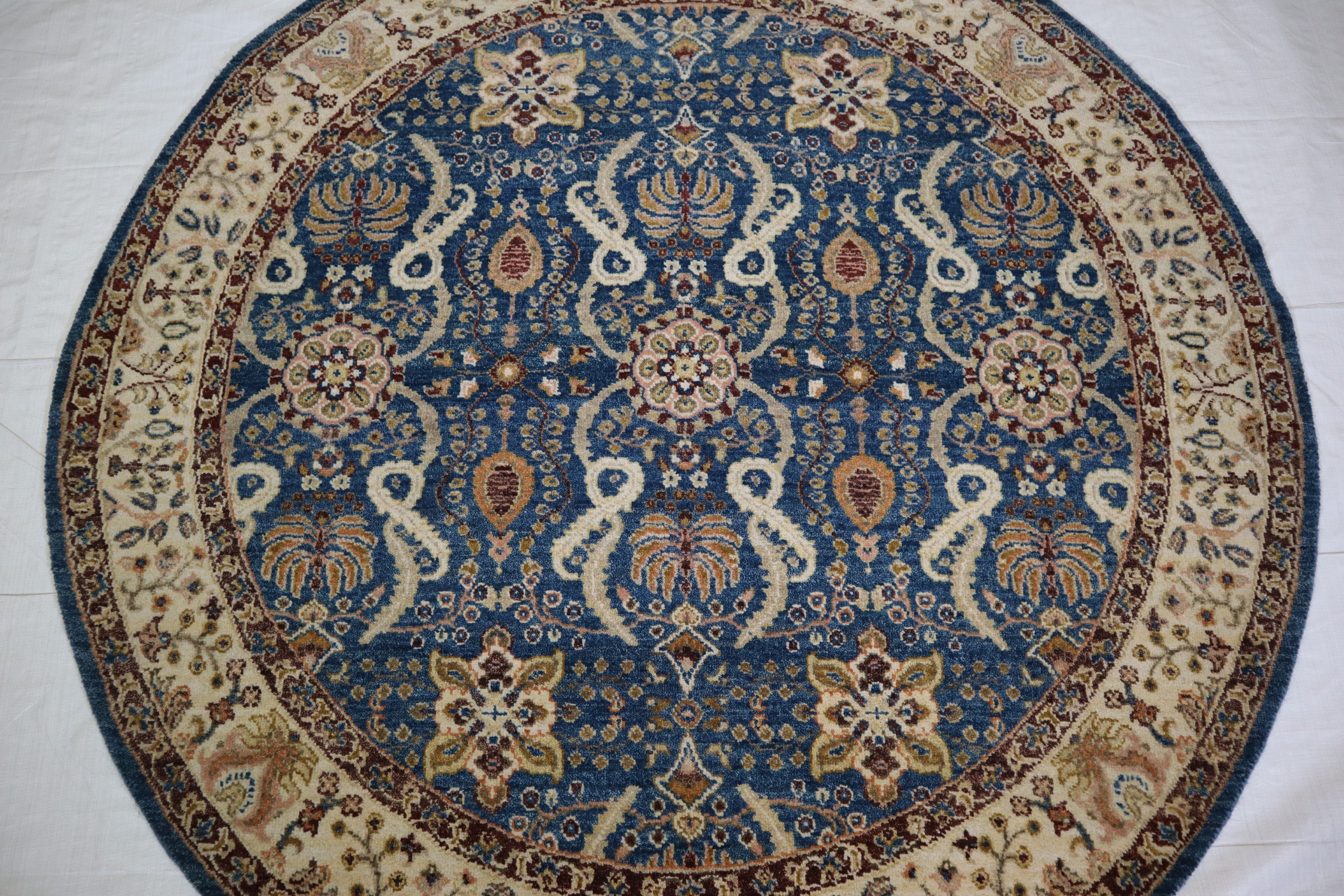 Indian Rug, Round Rug, Oushak Rug, Rugs For Living Room