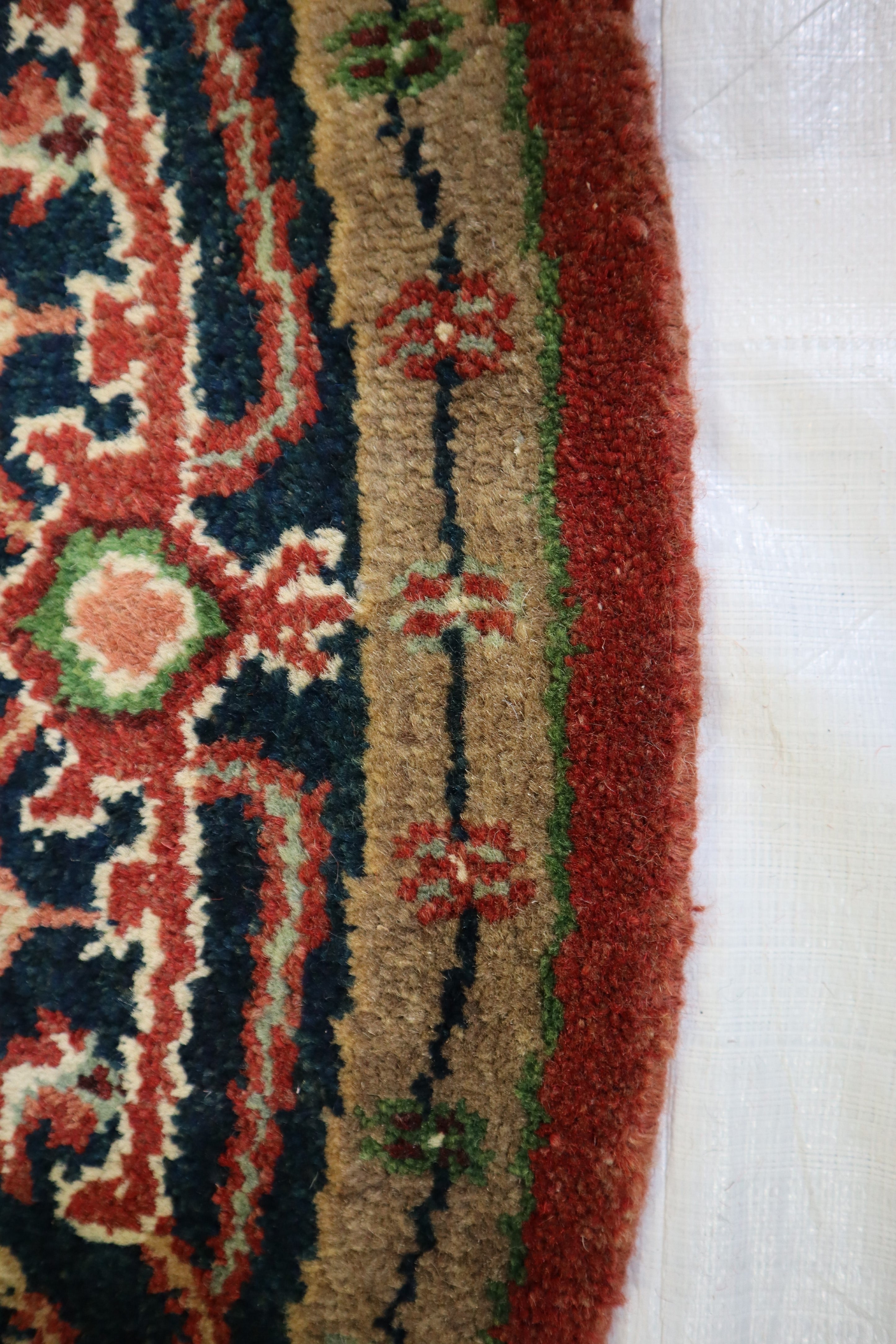 Serapi Rug, Persian Round Rug, Hand Knotted Wool Rug