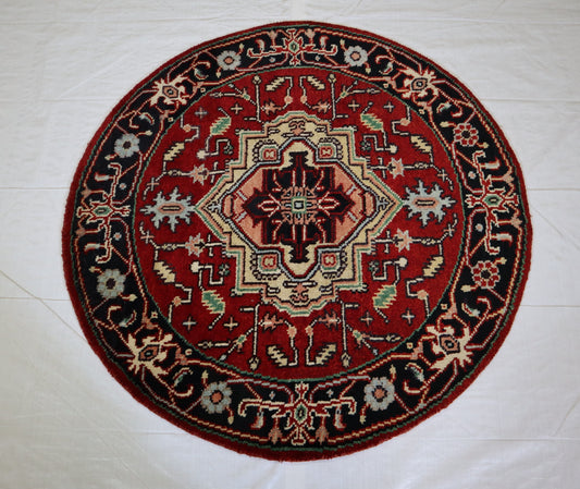 Serapi Rug, Authentic Rug, Oriental Round Rug, Kitchen Rug