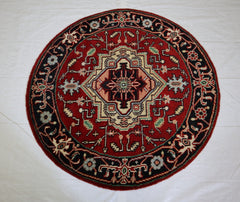 Serapi Rug, Authentic Rug, Oriental Round Rug, Kitchen Rug