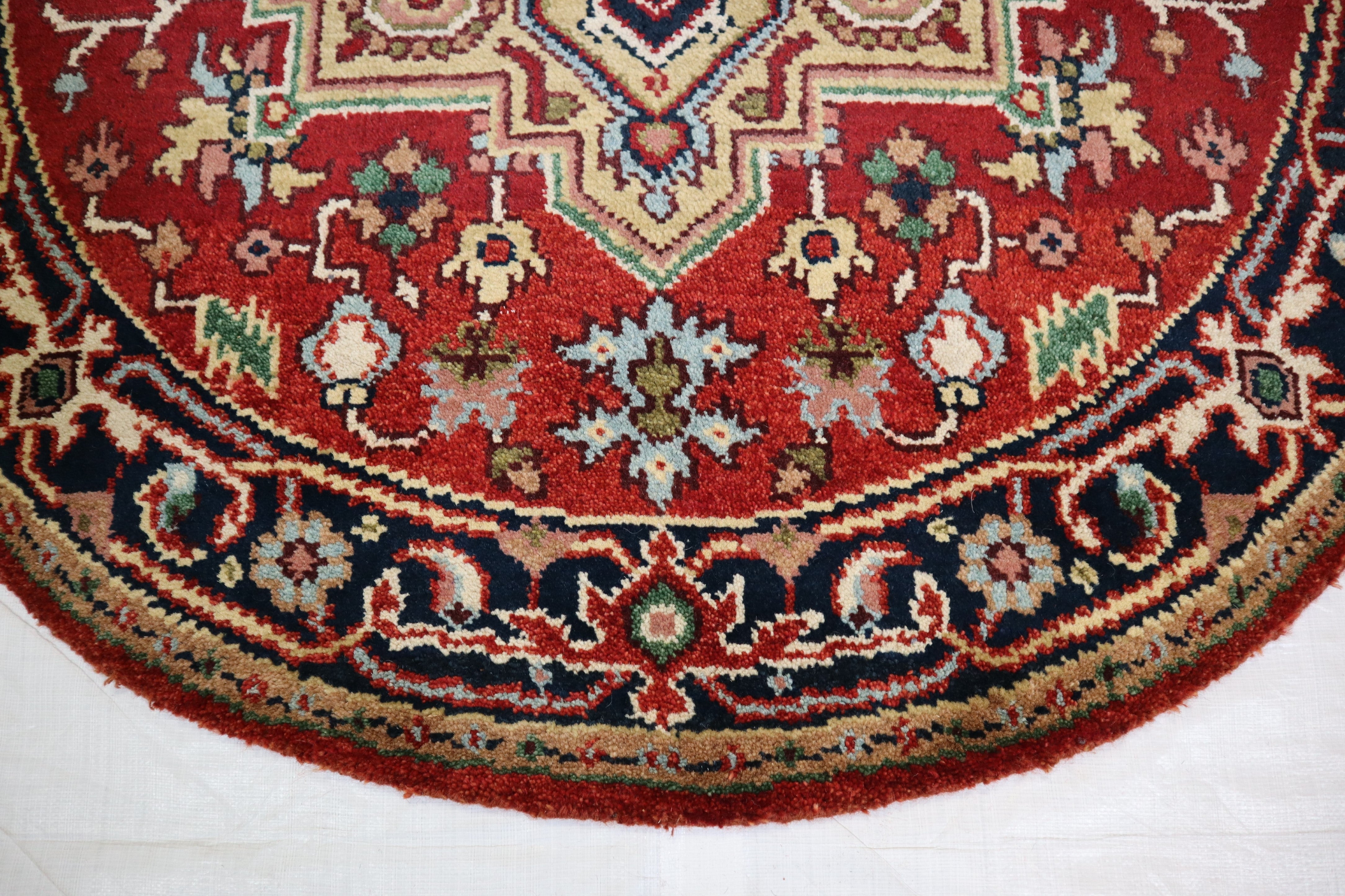 Serapi Rug, Round Rug, Wool Oriental Rug, Indian Rugs