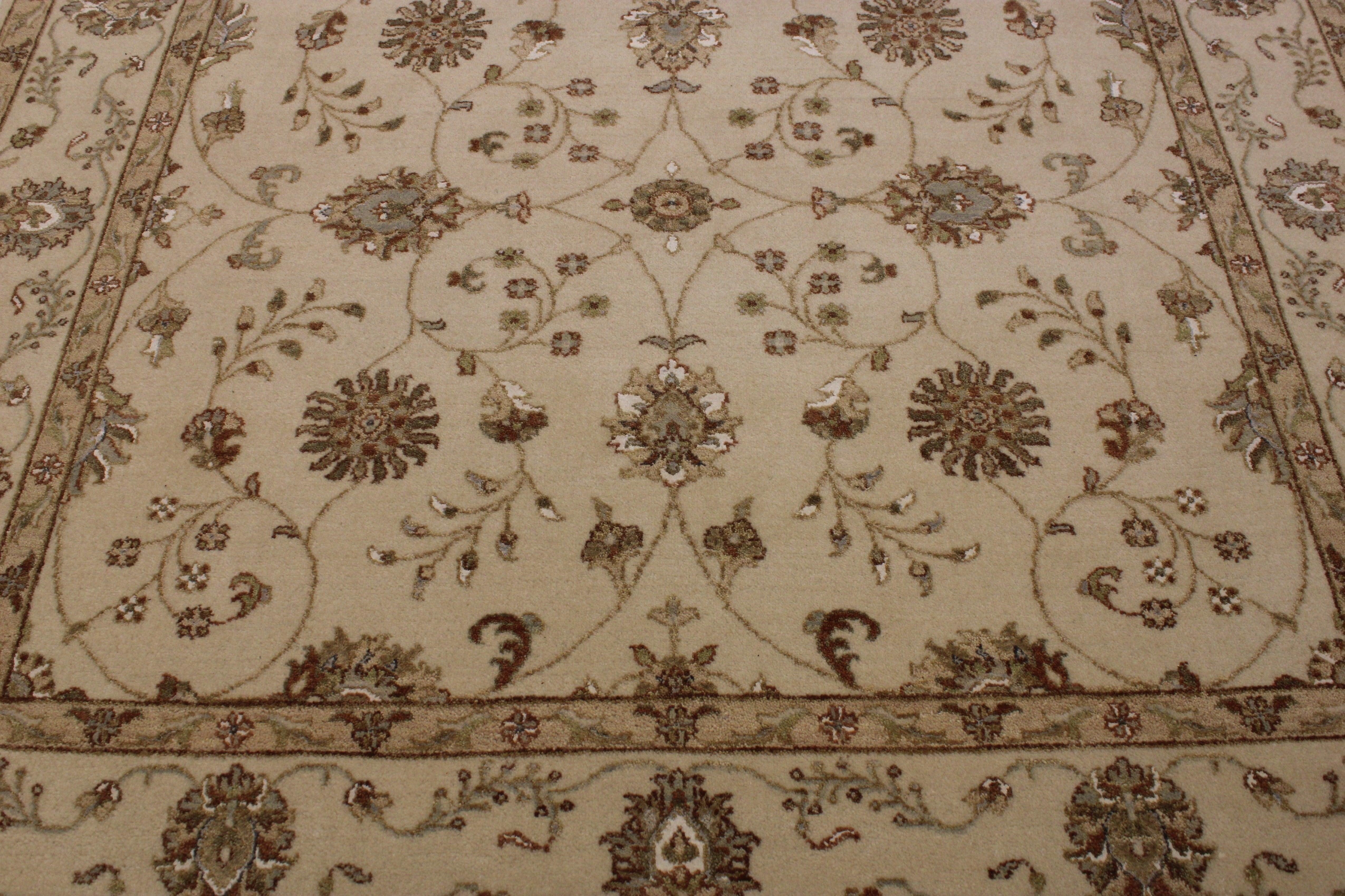 Oushak Rugs, Colorful Area Rugs, Knotted Rugs, India Rugs, 6x6 Rug