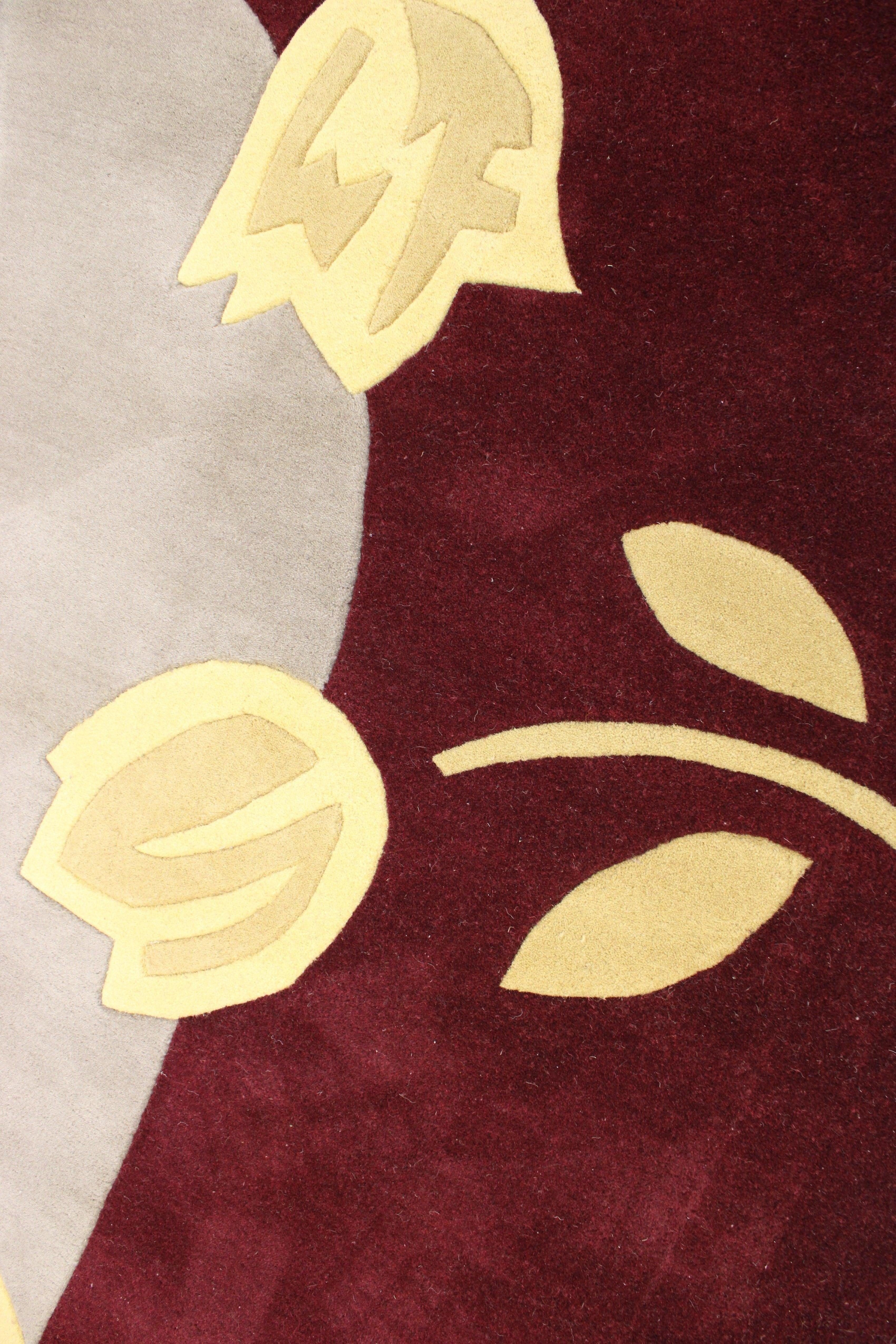 Hand Tufted Rug, Round Rug, Flower Design Rug, Kitchen Round Rugs