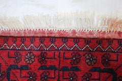 Red Tribal Rug, Afghan Turkman Rug, Khal Mohammadi Rug