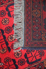 Khal Mohammadi Rug, Red Hand Knotted Rug, Mashadi Rug
