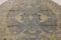 Round Rug, Oushak Rug, Oriental Style Rugs, Hand Knotted Rug