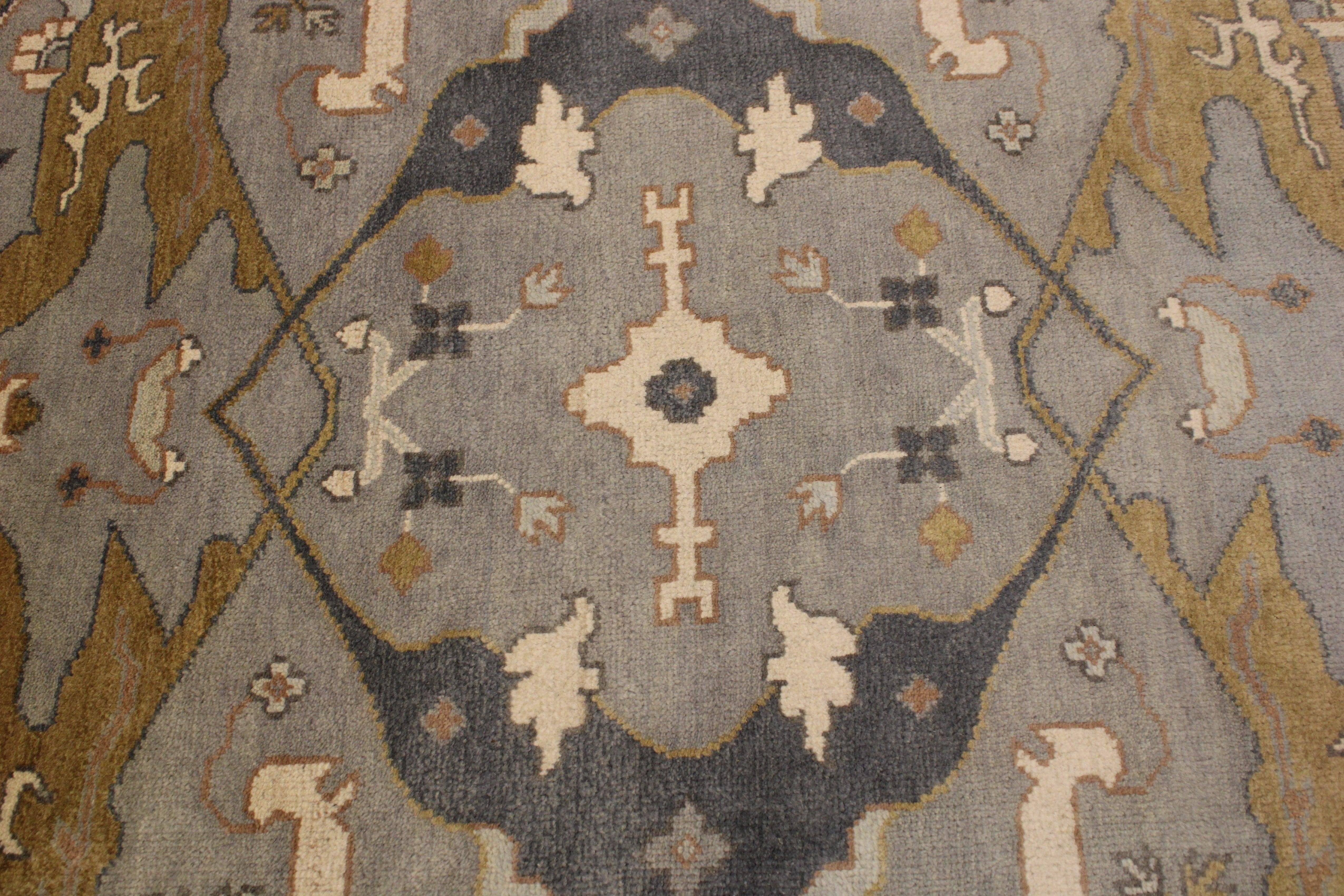 Oushak Rugs, Round Rugs, Natural Multi, Hand Knotted Wool Rug, Table Rug