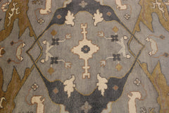 Oushak Rugs, Round Rugs, Natural Multi, Hand Knotted Wool Rug, Table Rug