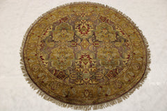 Multicolored Rugs, Hand Knotted Rug, Round Rug, Indian Rugs, Kitchen Rug