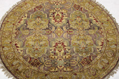 Multicolored Rugs, Hand Knotted Rug, Round Rug, Indian Rugs, Kitchen Rug