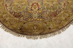 Multicolored Rugs, Hand Knotted Rug, Round Rug, Indian Rugs, Kitchen Rug