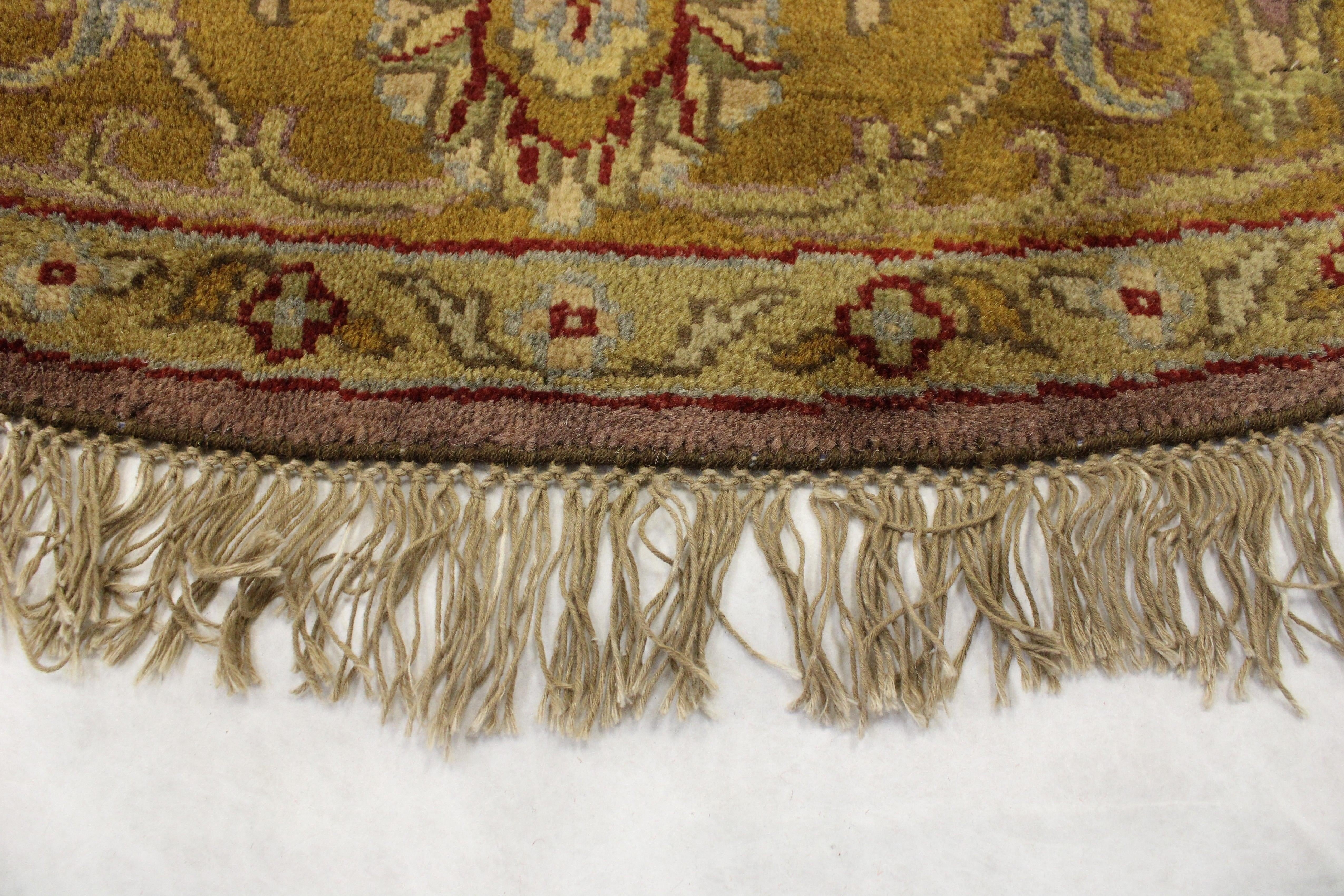 Multicolored Rugs, Hand Knotted Rug, Round Rug, Indian Rugs, Kitchen Rug