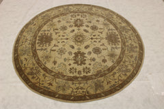 Modern Persian Rugs, Round Rug, Oushak Rug, Round Kitchen Rug