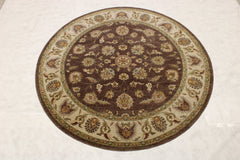 Round Rug, Oriental Rug, Knotted Rug, Indian Rug, Round Carpet