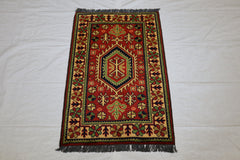 Afghan Kargahi Rug, Wool Oriental Rug, Hand Knotted Rug