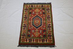 Afghan Kargahi Rug, Turkman Rug, Traditional Wool Rug