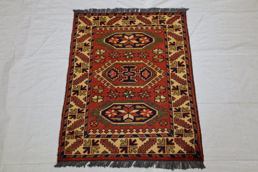 Afghan Tribal Rug, Turkman Design Rug