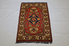 Afghan Kargahi Rug, Hand Knotted Traditional Rug