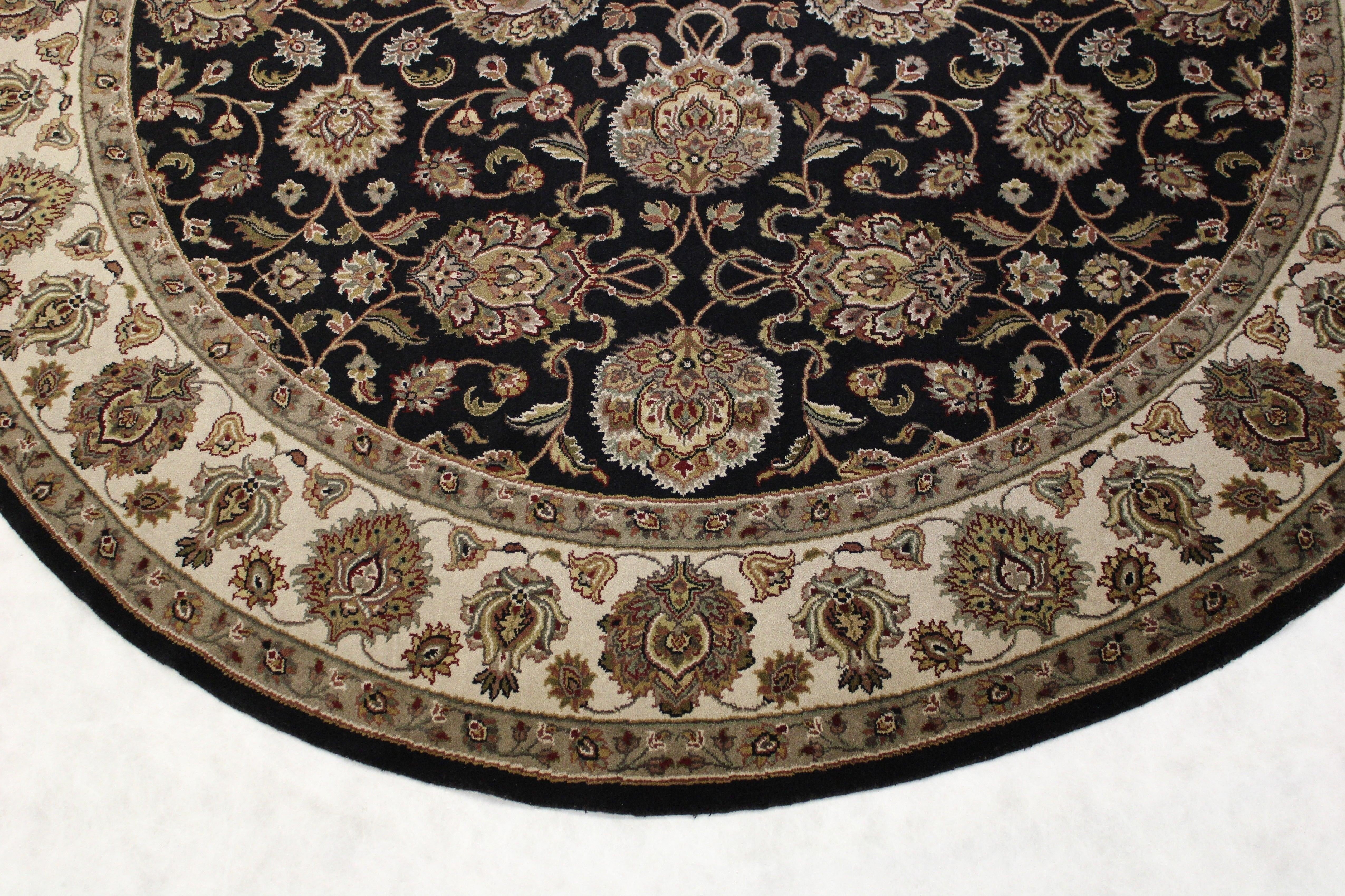 Black Rug, Round Rug, Jaipur Rug, Wool Oriental Rugs, Rug On Carpet