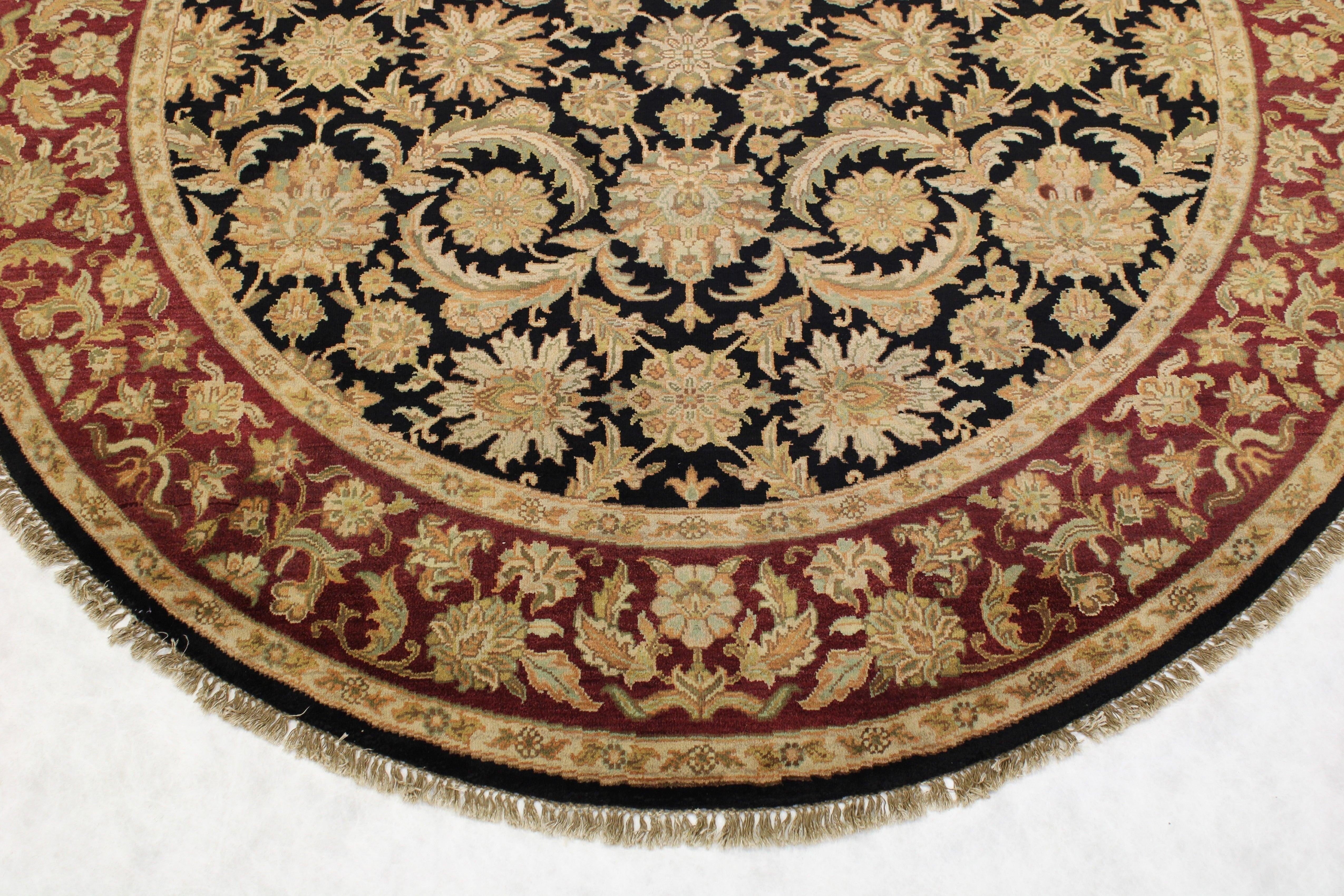 Round Rug, Indo Rug, Agra Rug, Bright Rugs, Wool Oriental Rugs