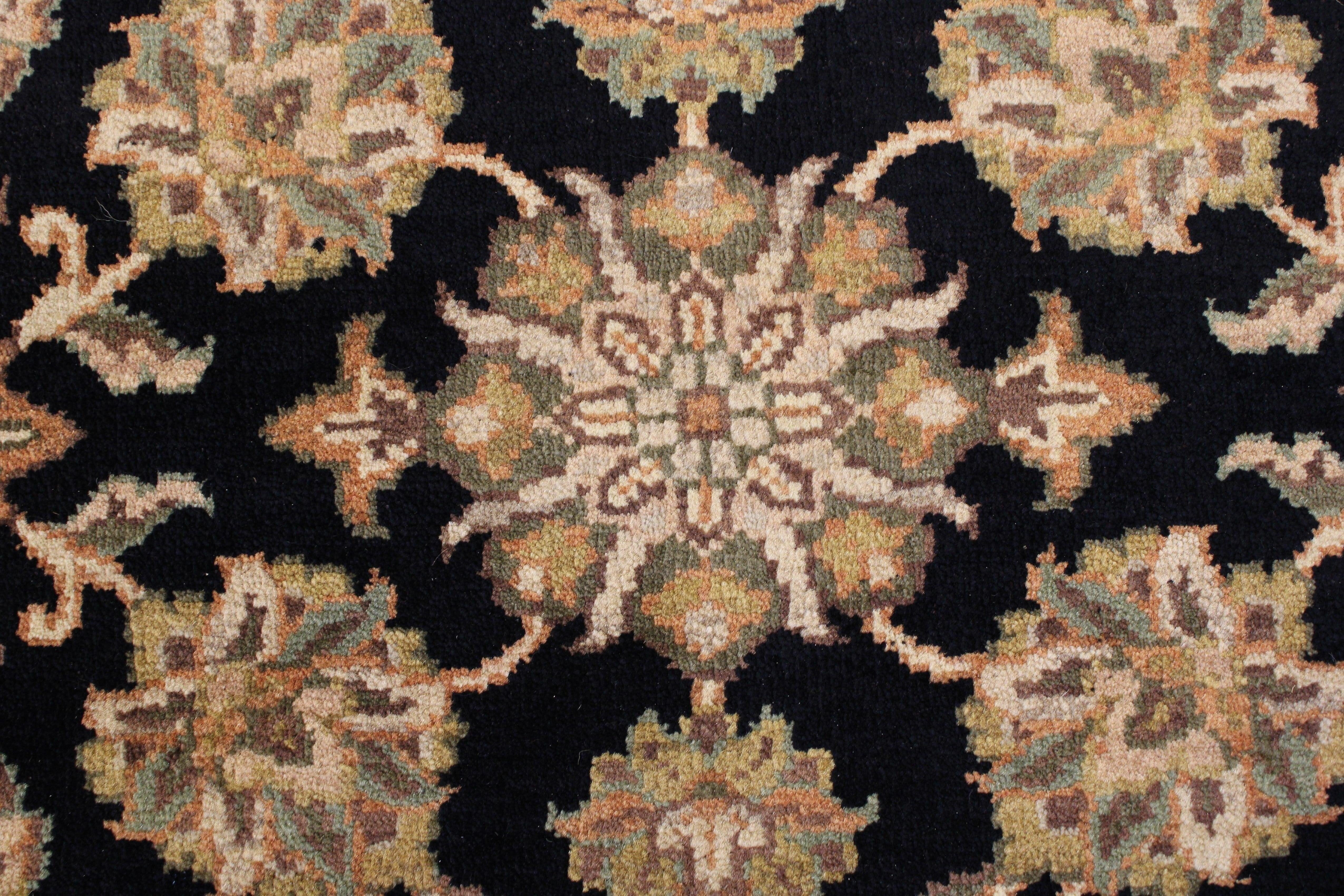 Round Rug, Indo Rug, Agra Rug, Bright Rugs, Wool Oriental Rugs