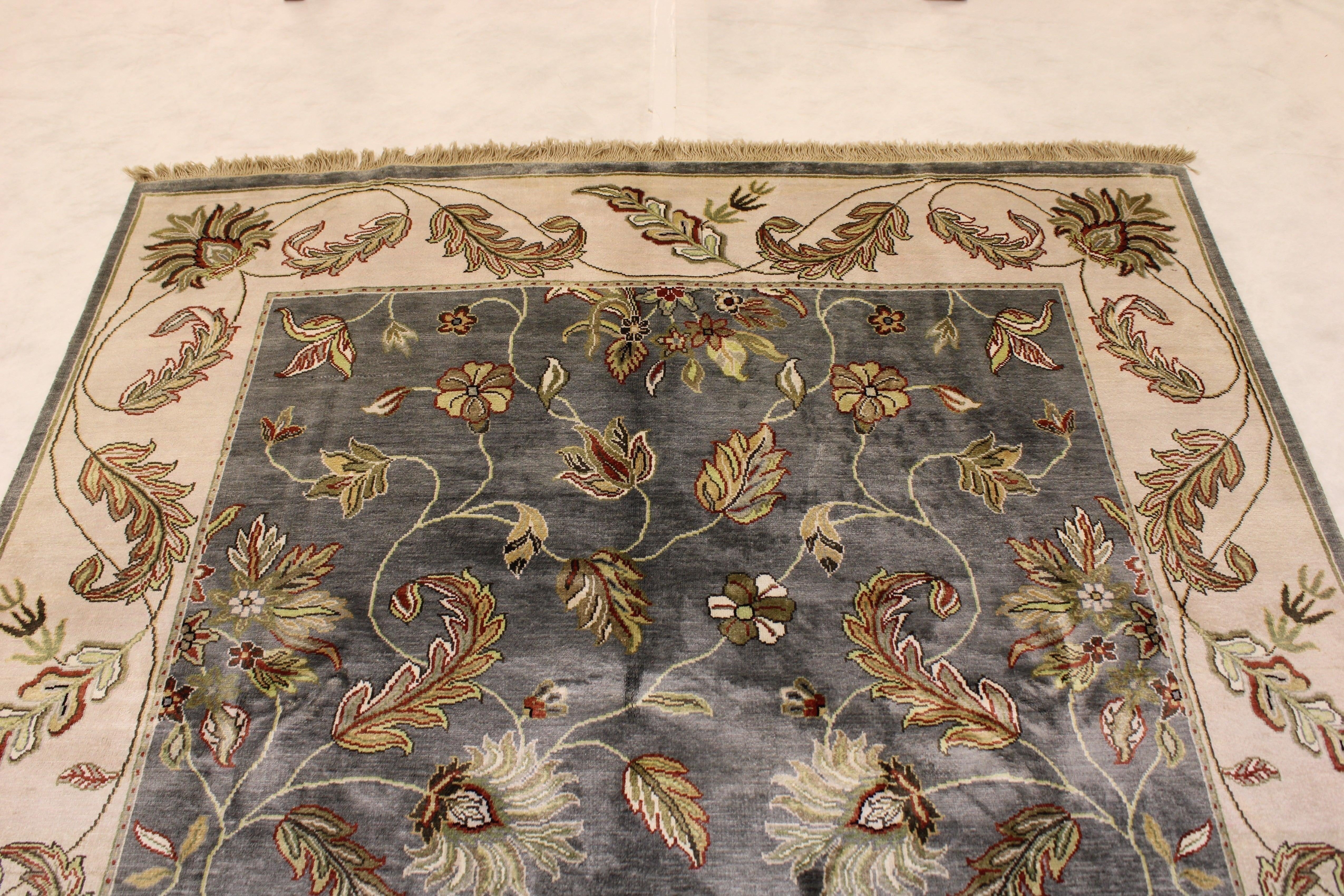 Hand Knotted Rug, Persian Rugs For Sale, Indian Rugs, Silk Flower Rug