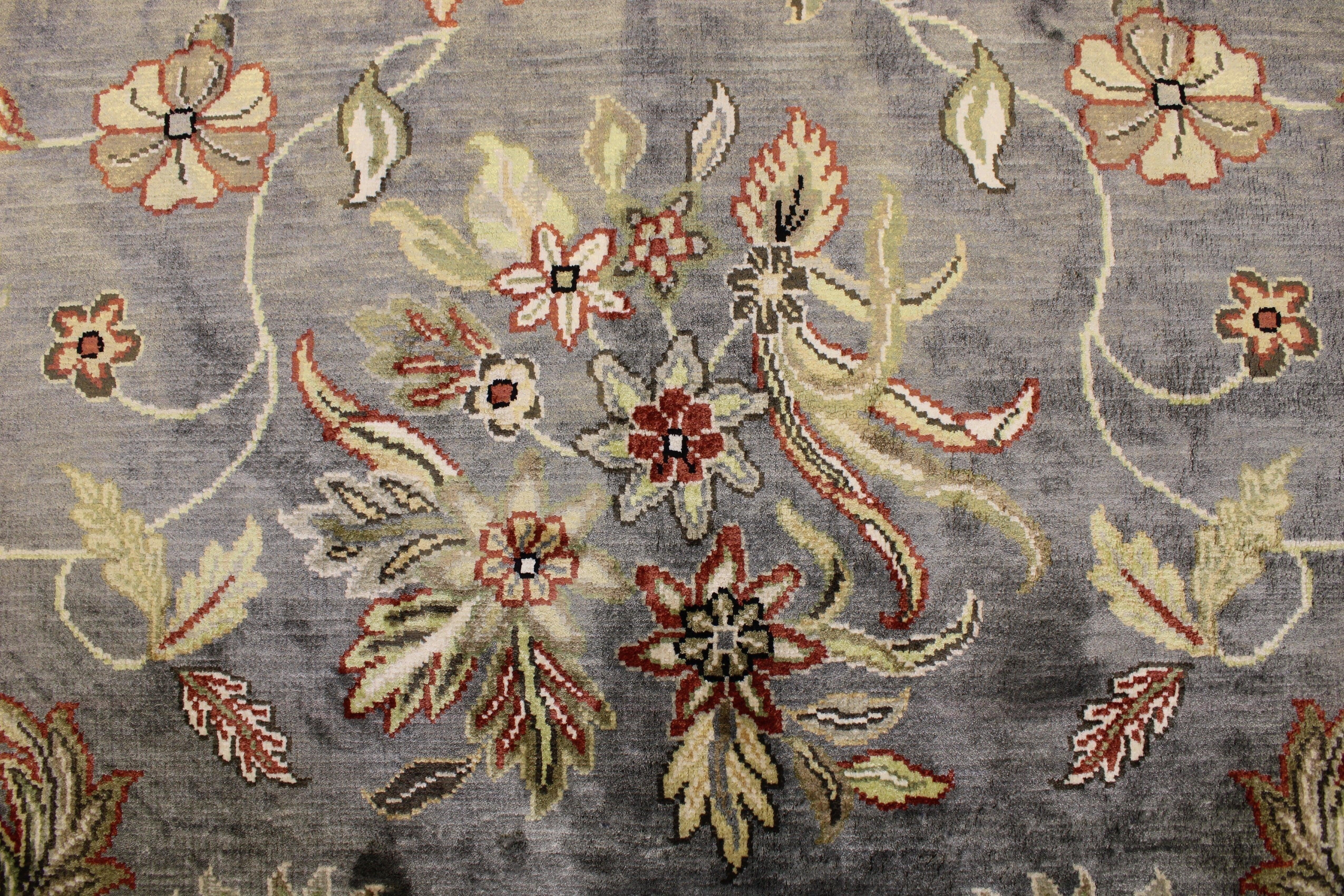 Hand Knotted Rug, Persian Rugs For Sale, Indian Rugs, Silk Flower Rug