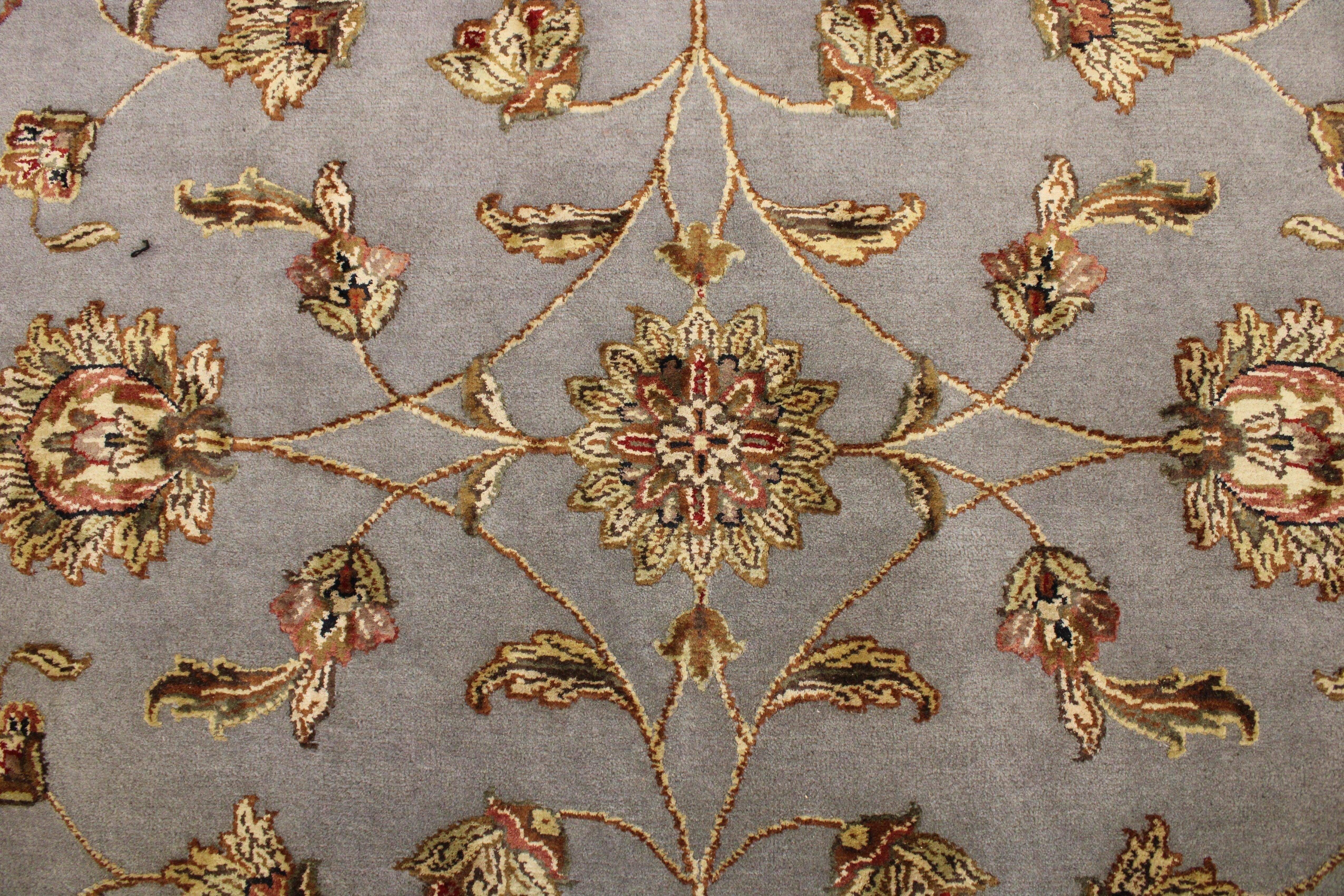 Hand Knotted Rugs, Silk Flower Rug, Area Rug On Carpet, Standard Rug Sizes