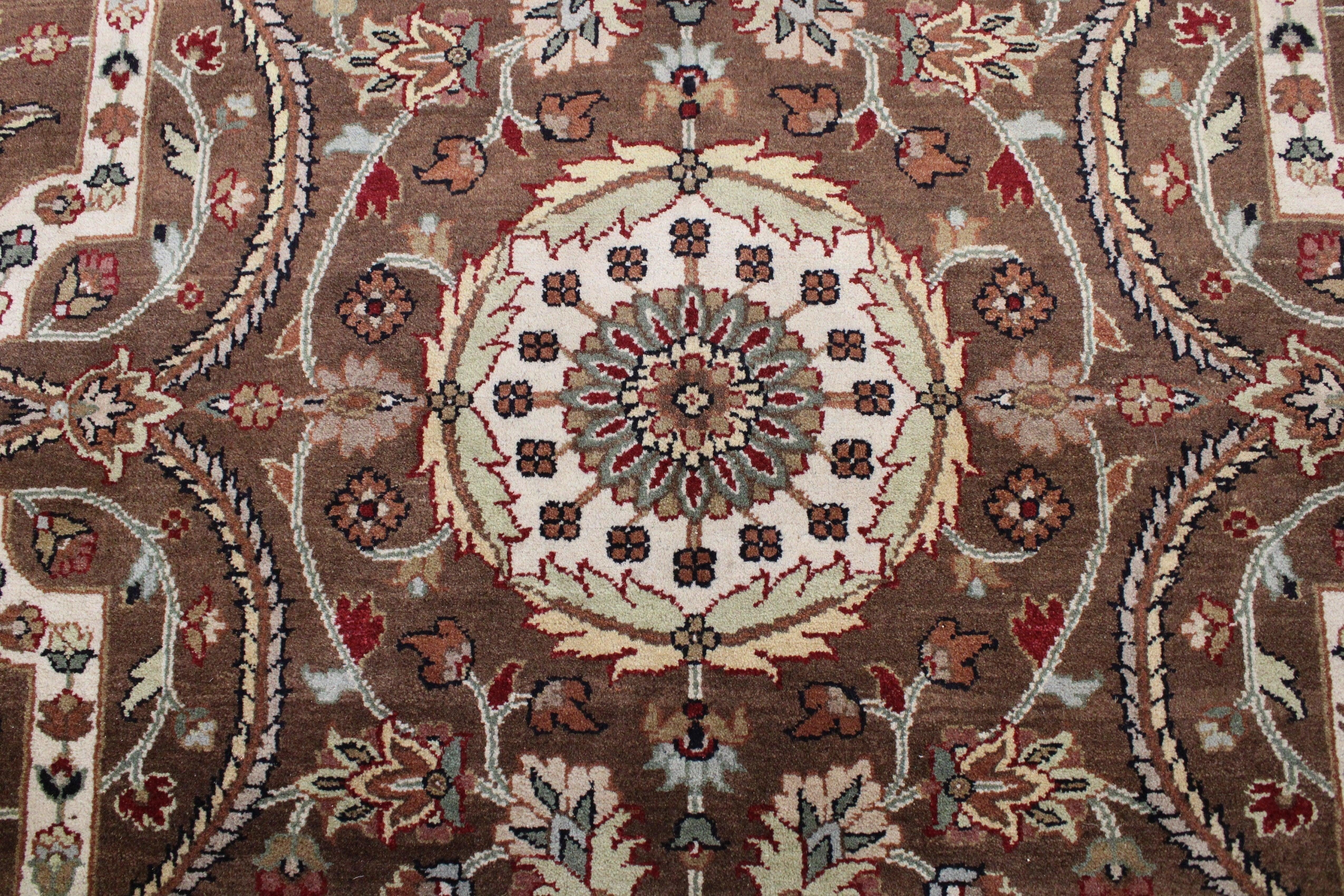 Colorful Area Rugs, Indian Rug, Bedroom Rug, Hand Knotted Wool Rugs