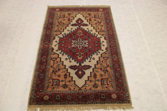 Indian Rug, Hand Knotted Wool Rug, Colorful Area Rugs, Rug For Living Room
