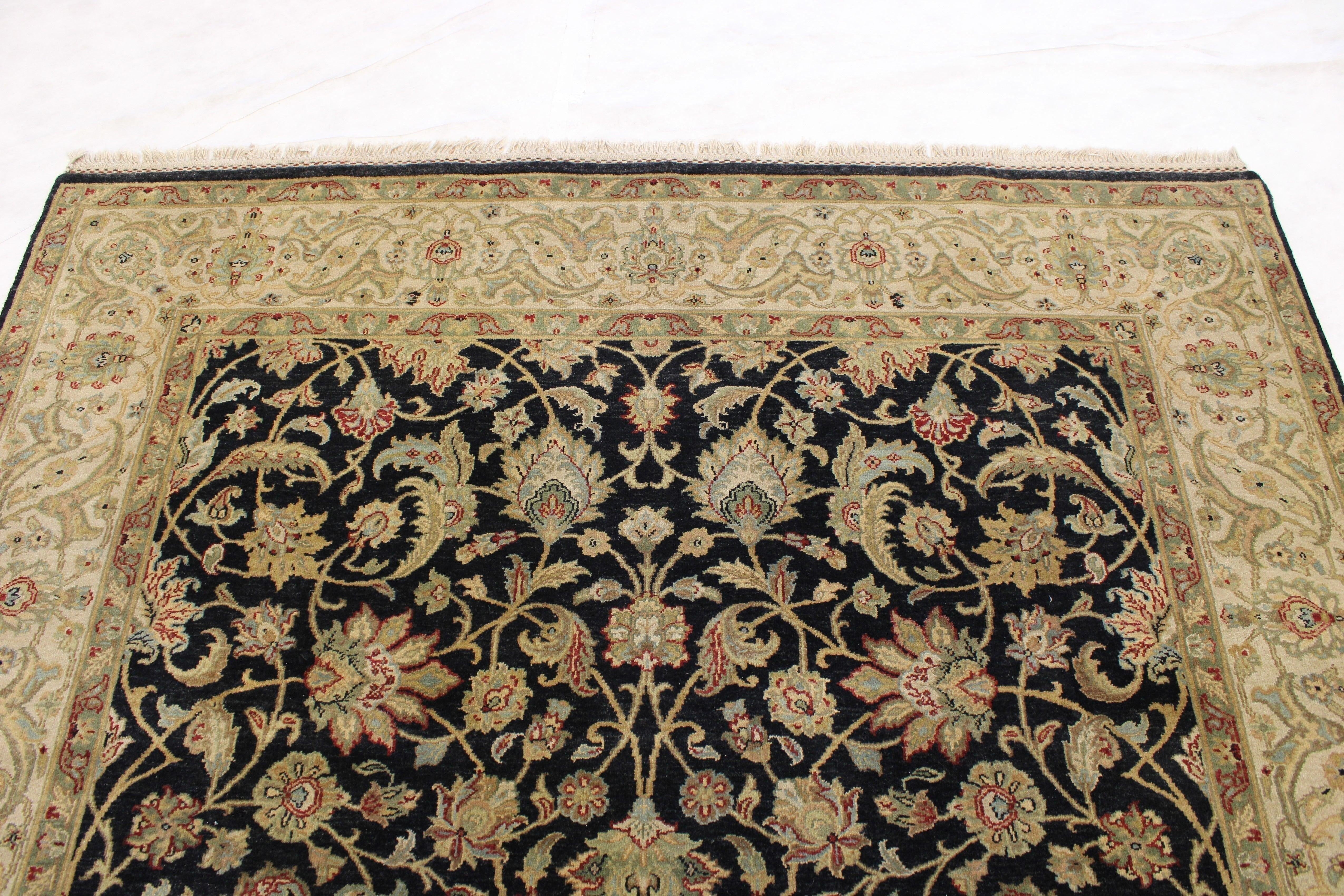 Hand Knotted Wool Rug, Indian Rugs, Area Rug, Discounted Rugs, 6x9 Rug