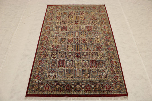 Garden Design Rug, Hand Knotted Wool Rug, Jammu Rug, Rug Colors, 6x9 Rug