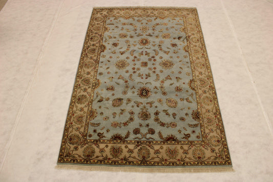 Persian Rugs, Colorful Area Rugs, Silk Flower Rug, 6x9 Rugs, Indian Rug