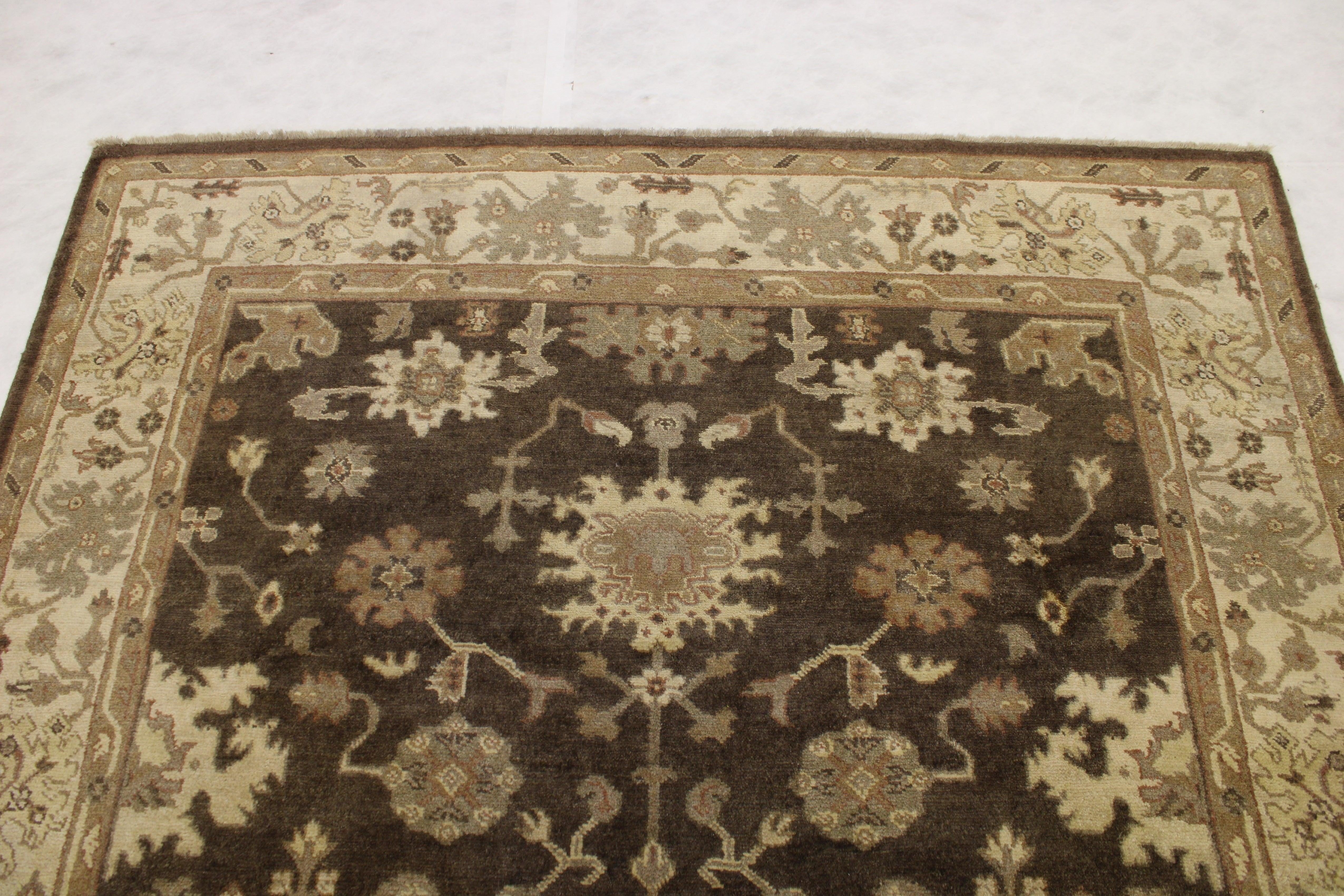 6'1" x 8'8" Oushak Hand Knotted Rug