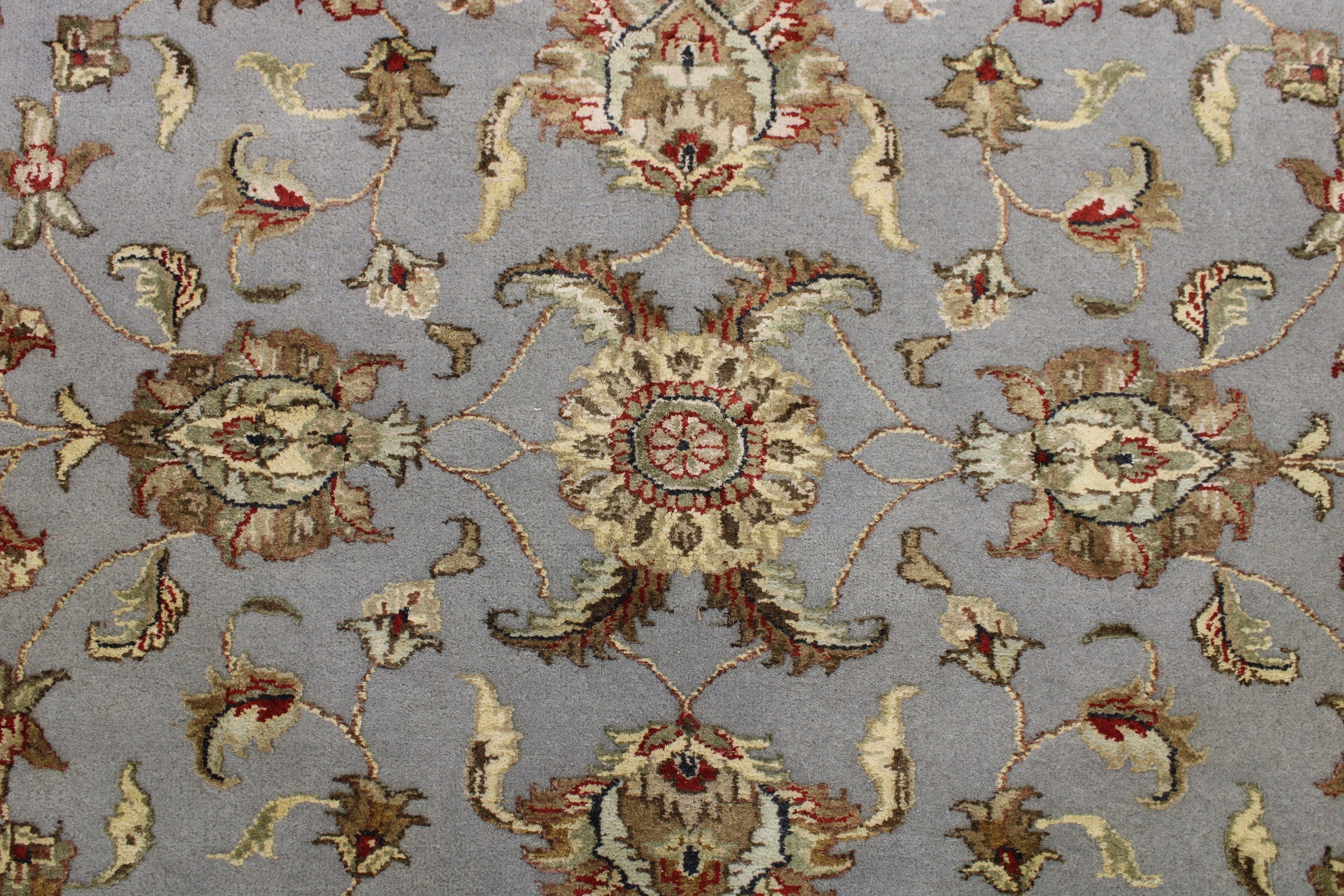 6'0" x 8'11" Silk Flower Hand Knotted Rug