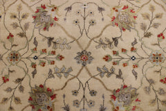 6'1" x 9'2" Silk Flower Hand Knotted Rug