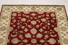 5'9" x 9'1" Silk Flower Hand Knotted Rug